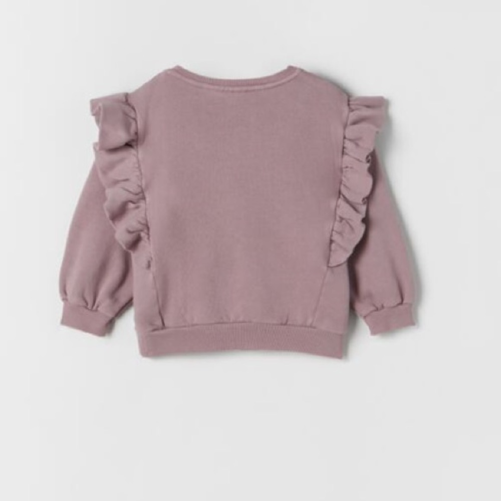 Zara washed ruffle sweater